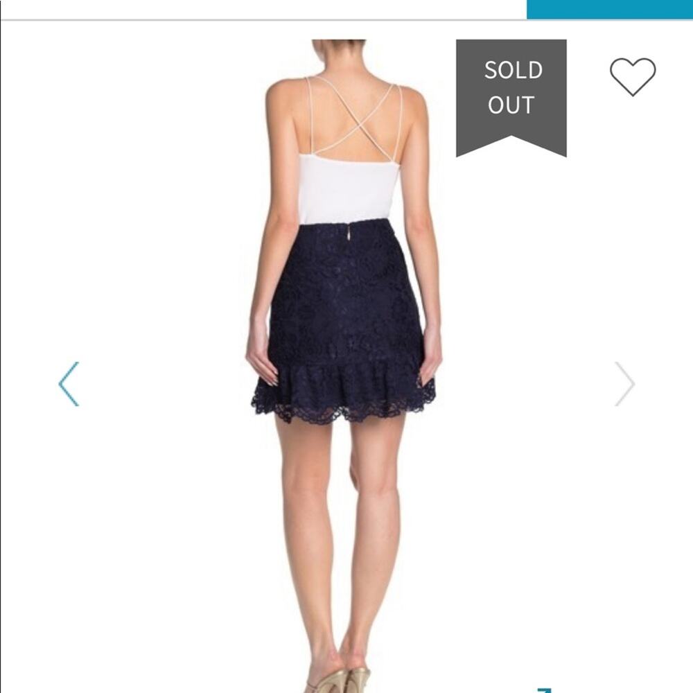 Draper James Tulip Lace Skirt NWT Navy Blue - Picture 10 of 10